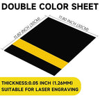 5PCS Laser Engraving Double Color ABS Plastic Sheet, Two-Tone Laserable - Image 2