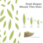 Artspac Green Petal Ceramic Mosaic Tiles - Image 4