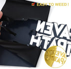 FUNKAKA Black Heat Transfer Vinyl Rolls, Adhesive Glossy HTV Vinyl - Image 3
