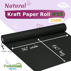 PerkHomy Black Kraft Paper Roll 36" x 1 - Image 2