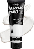 JusArt Titanium White Acrylic Paint, 8.45oz/250ml Large Tube, Heavy Body | High by JusArt%7CCreativeArtSupplies