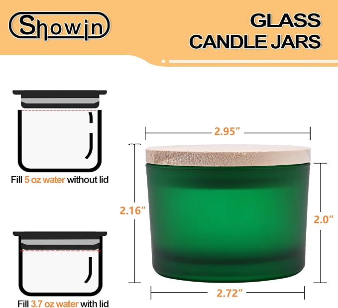 SHOWIN Thick Candle Jars for Making Candles 16 Pcs, 4 OZ Empty Jars - Image 4