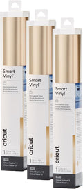 Cricut Smart Permanent Vinyl, Matte Metallic | 3-Pack of 3ft Rolls by Cricut