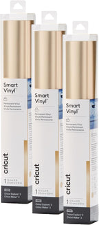 Cricut Smart Permanent Vinyl, Matte Metallic | 3-Pack of 3ft Rolls by Cricut