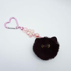 Beadable Heart Pom Pom Keychain Blank Bar - Image 7