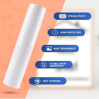 HTVRONT Clear Self-Adhesive Laminating Vinyl Roll 12x50 FT | Back to School - Image 4