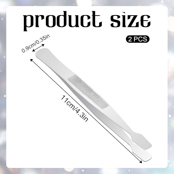 2 Pcs Stamp Tweezers Stainless Steel Stamp Collecting Supplies Philately Stamps - Image 3