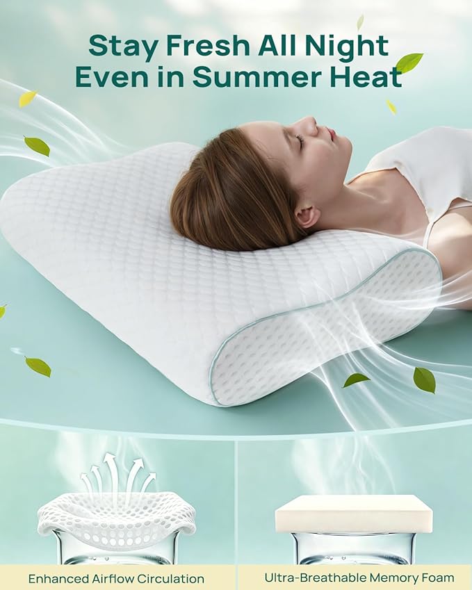 Releep Ergonomic Memory Foam Pillow - Image 7