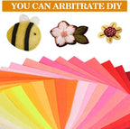 BUYGOO 60Pcs Stiff Felt Fabric Sheets, 12 x 12 inches Assorted Felt Sheets - Image 4