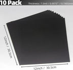 Opaque Black Plastic Sheets, 7.5mil 12” X 12” Craft PET Film, PET Stencil - Image 5