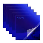 5 Pack 12x12 Inch Blue Mirrored Acrylic Sheets, 1/8 in Thick | Plastic Glossy by KEJJNYER