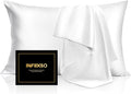 INFIIXSO Mulberry Silk Pillow Cases King Size Set of 2, Silk Pillowcase by INFIIXSO