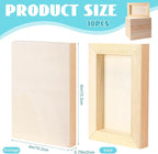 FSWCCK 10 Pack 4 x 6 inch Wood Panel Boards, Unfinished Wood Canvas Panels - Image 2