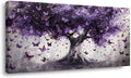 ZESTRILIA Dreamy Purple Butterflies Tree Canvas Wall Art, Enchanted Mystical by Unknown