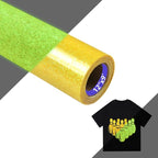 HTVVETUR Glitter Gold Heat Transfer Vinyl, Glow in The Dark HTV Vinyl Roll 12" - Image 5