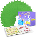 Praisebank Green Origami Paper, Double Sided Color, Origami Kit by Praisebank