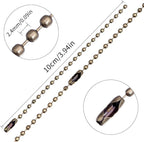 Lemonkey 100Pcs Ball Beads Chain Bulk, Bronze Keychain Rings Metal Chain - Image 2