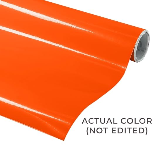 VViViD DECO65 Orange Gloss Permanent Adhesive Craft Vinyl - Image 2