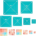 6 PCS 6 Size Acrylic Square Quilting Template Set 1-6Inch Accurate Cutting by HOBBIESAY
