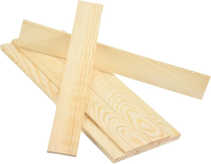 MECCANIXITY 10Pcs Wood Strips Slats, 5/32" x 1‑5/8" x 12" Thin Wood Sticks Flat by MECCANIXITY