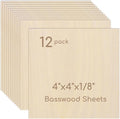 12 Pack Plywood Sheets, Unfinished Wood Boards Blanks by Hosifiy