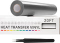 VinylRus Heat Transfer Vinyl-12” x 20ft Silver Iron on Vinyl Roll by VinylRus