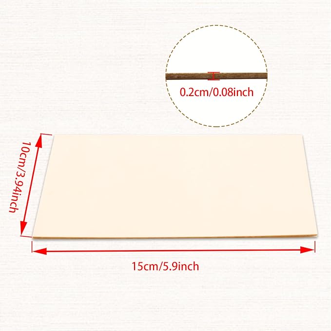 20 Pack Thin Wood Sheets, Plywood Sheets - Image 2