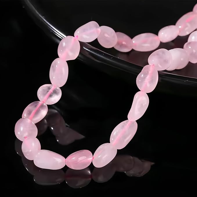 HAAMIIQII Natural Rose Quartz Crystal Pebble Stone 5-8mm Small Irregular - Image 5