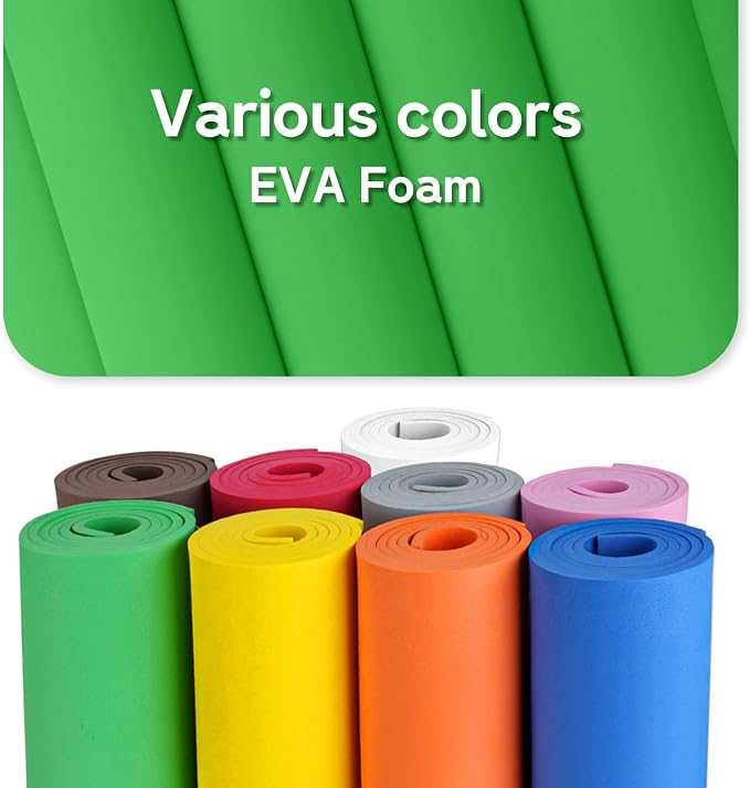 Do²ping Green Eva Foam Sheets Roll, 10mm EVA Craft Foam 39''x13.9'' High - Image 6