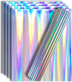 Holographic Rainbow Silver Foil HTV Heat Transfer Vinyl by TvinylWarehouse