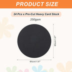 MECCANIXITY 24 Pcs Circle Card Stock, 2 Inch Round Cutouts Paper Thick - Image 2
