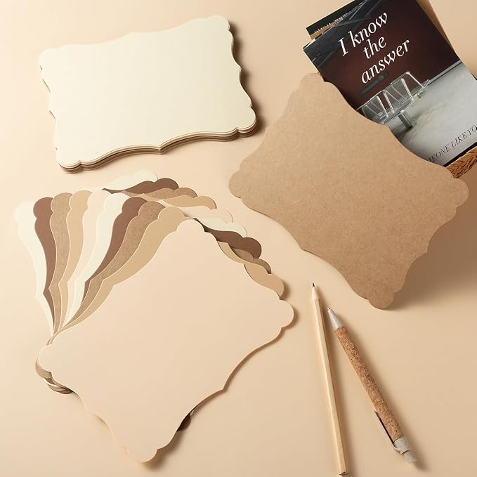 50 Pack Blank Kraft Greeting Cards, 5 Colors, 4x6IN | Thick Cardstock Paper - Image 3