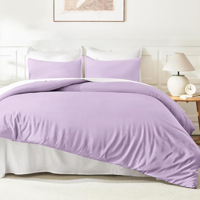 Litanika Lavender Comforter California King Size, 3 Pieces Cal King Lightweight - Image 6