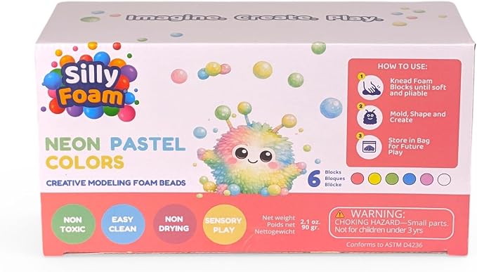Silly Foam, Creative Modeling Foam Beads, Arts & Crafts, Sensory Play, Travel - Image 2