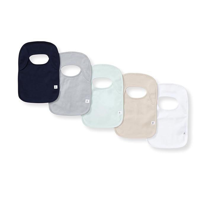 Burt's Bees Baby Organic Baby Bibs – 100% Cotton Newborn Infant Bibs for Baby Boys & Girls
