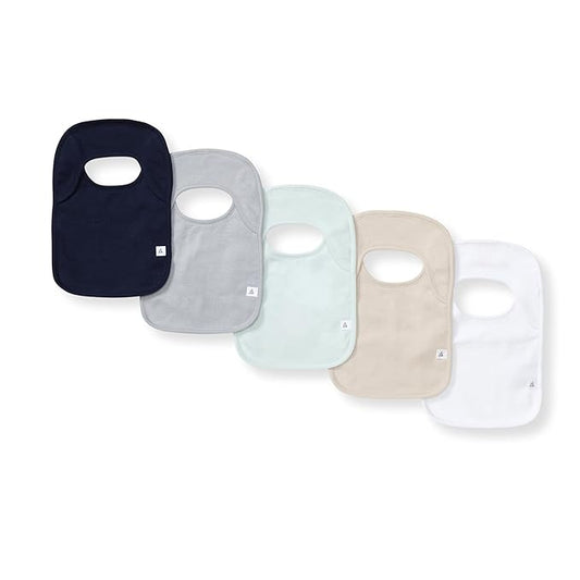 Burt's Bees Baby Organic Baby Bibs – 100% Cotton Newborn Infant Bibs for Baby Boys & Girls