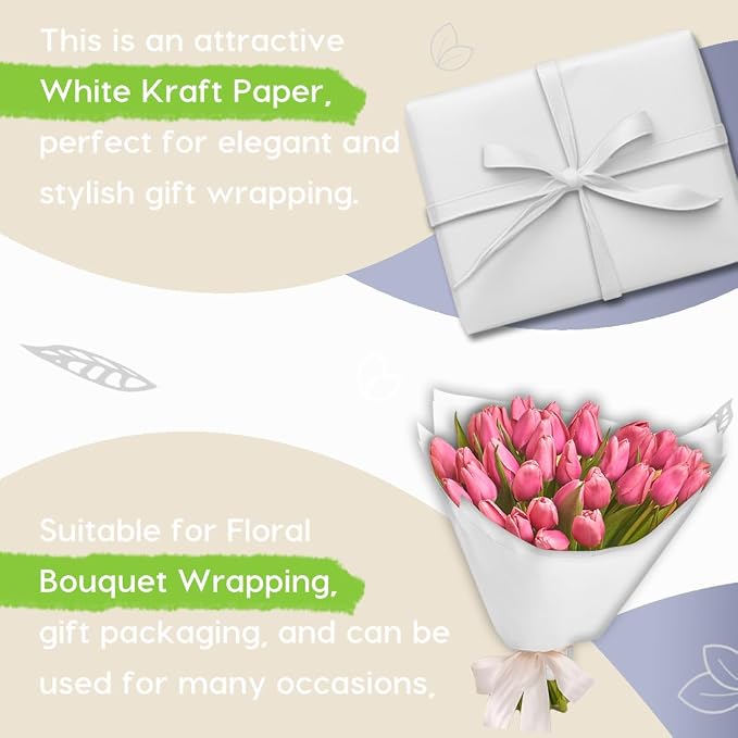 PerkHomy White Kraft Paper Roll 48" x 1 - Image 4