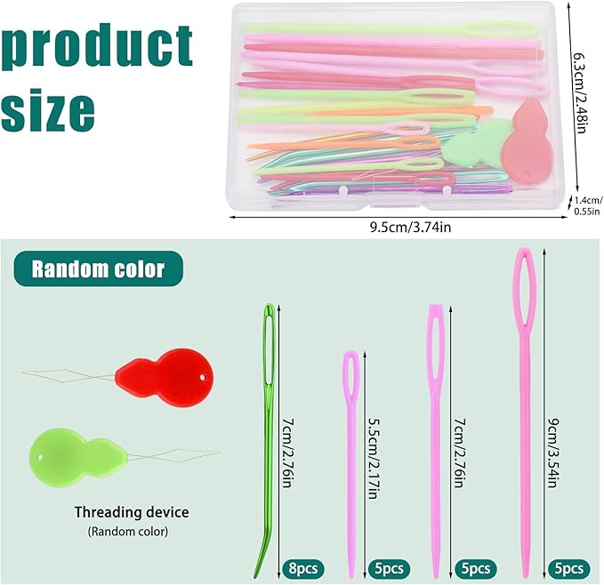 Bupete 25 Pcs Yarn Needles Set, Metal Tapestry Needle, Crochet Needles - Image 2