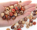 200pcs Mixed Painted Barrel Wood Spacer Beads, BetterJonny 17x16mm Round - Image 6