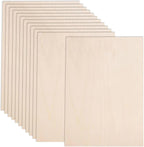 AWIZOM 12 Pack Basswood Sheets for Crafts-12 x 8 x 1/8 Inch- 3mm Thick Plywood by AWIZOM