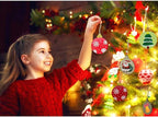 Hidreas 40 Pcs Unfinished Wood Ornaments DIY Round Wooden Ornaments Christmas - Image 5