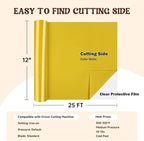 guangyintong Heat Transfer Vinyl Yellow HTV Rolls, Matte Surface HTV Vinyl - Image 2