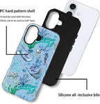 ZHEGAILIAN Case for iPhone 16, Ocean Stingray Turtle Seahorse Durable - Image 4