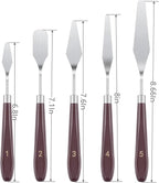 5 PCS Painting Knives Stainless Steel Spatula Palette Knife Oil Painting - Image 2