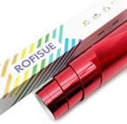 Metallic Red Foil Heat Transfer Vinyl 12Inch*6FT Bundle Chrome HTV in Vibrant by Unknown