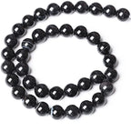 90PCS 4mm Natural Black Striped Agate Beads Gemstone Round Loose Beads - Image 5