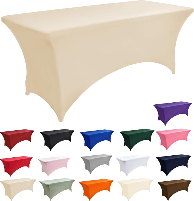 2-Pack 6ft Spandex Table Covers - Image 3