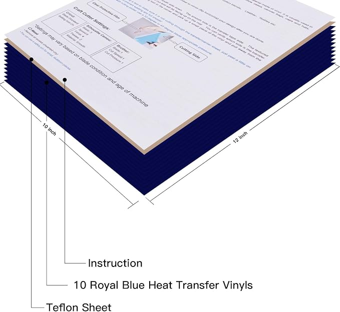 JANDJPACKAGING Royal Blue Heat Transfer Vinyl, HTV - Image 6