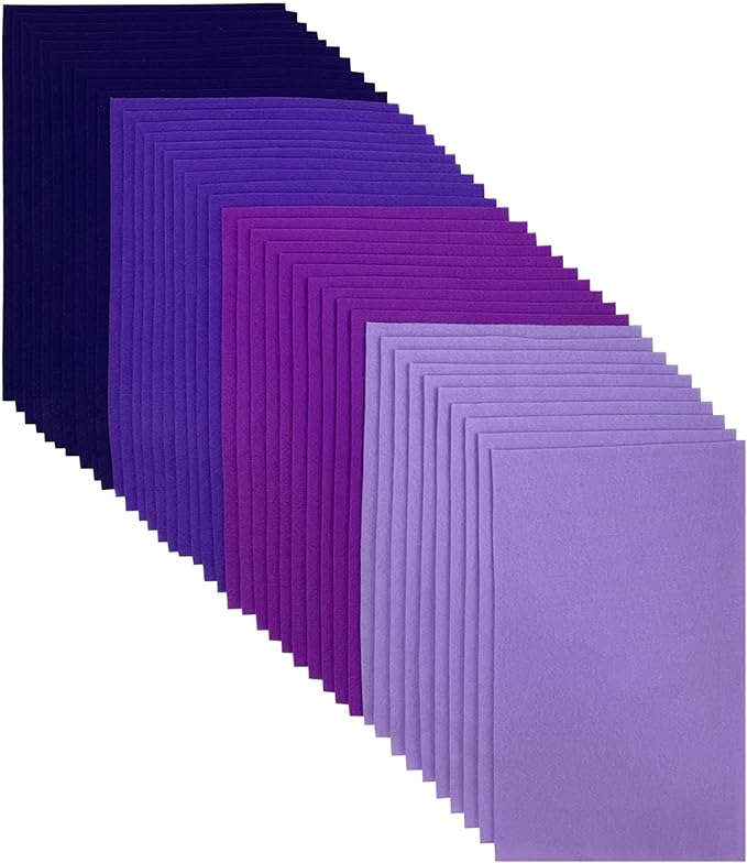 Jtnohx Soft Felt Sheets, 8x12 inches Assorted Craft Felt Fabric, 1.4mm Thick by Jtnohx