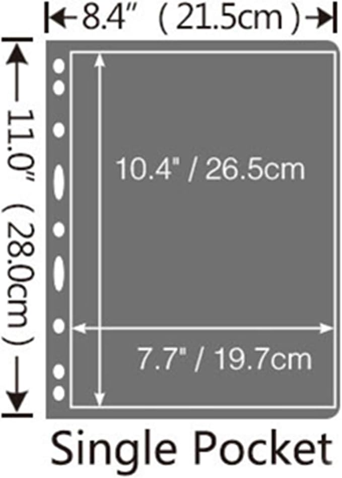 MUDOR Stamp Pages for Stamp Collection Album Binder Book, 10 Sheet 1 Row | 1 - Image 3
